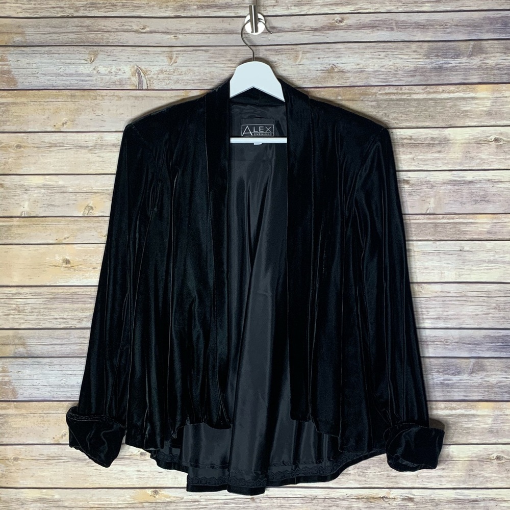 Vintage ALEX Evenings Black Swing Jacket